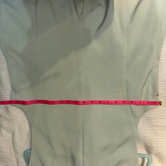 Avec Les Filles Women’s Cutaway One Button Sleeveless Vest Jacket Green Large - Picture 13 of 16